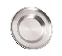 VILLCASE Assiette Acier Inoxydable Ronde Plate de Service Pratique pour Fruits et Desserts Légère et Facile à Nettoyer Usage Domestique