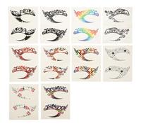 VILLCASE Autocollants Adhésifs pour Eyeliner et Fards à Paupières 10 Paires Temporaires Mixtes Maquillage des Yeux pour Halloween Carnaval et Cosplay Tatouages Faciaux Décoratifs