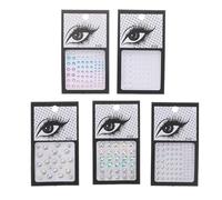 VILLCASE Autocollants Décoratifs Visage et Boucles d'Oreilles pour Garçon et Filles 5 Feuilles Motifs Cœur Étoile Perles 234Mm Couleurs Mixtes Adhésifs pour Ongles et Maquillage Fête