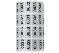 VILLCASE Autocollants Numérotés 1 Rouleau 0001-2000 Étiquettes De Petite Taille Numéros Adhésifs Pour La Maison La Boîte Aux Lettres Les Vêtements