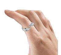 VILLCASE Bague Ouverte Réglable en Argenté Motif Paire de Cétacés Bijou de Doigt et Décoration Élégante pour Fête et Usage Quotidien