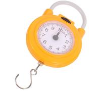 VILLCASE Balance Suspendue Portable à Main Mécanique à Ressort Jaune en Plastique et Métal Crochet pour Pesage Bagages en Livraison à Domicile et Voyage