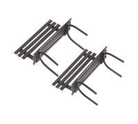 VILLCASE Banc Miniature en Fer Noir Détails Complexes, Lot de 2 Pièces, Accessoires pour Petite Maison, pour Jardins et Petits Espaces