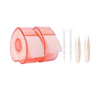 VILLCASE Bande Adhésive pour Paupières en Dentelle Forme Cœur 2 Pièces avec Pince à Épiler et Fourchette Ruban Adhésif Yeux pour Femmes Invisible et Naturel pour Paupières Asymétriques