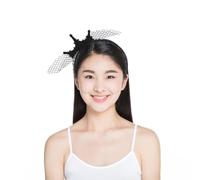 VILLCASE Bandeau Accessoire Créatif Confortable et Facile à Porter Couronne Noire en Tulle et Feutre et Fêtes D'halloween pour Cheveux pour Costumes