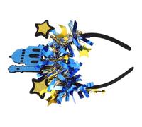 VILLCASE Bandeau de Ramadan pour Femmes Décorations Étoiles et Château en Plastique Bleu, Confortable et Réutilisable, pour Fêtes Festives et Célébrations