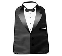 VILLCASE Bavoir Adulte Imperméable en Polyester Noir, Jetable et Portable, Protection des Vêtements pour Personnes Âgées Lors des Repas