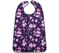 VILLCASE Bavoir Ajustable Imperméable pour Personnes Âgées, Tablier Long Fixation Adhésive, Protection Pratique pour Repas à Domicile Établissement
