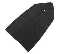 VILLCASE Bavoir pour Adultes en Polyester Noir Lavable Boutons-Pression Style Écharpe Protection Anti-Taches pour Repas à Domicile Restaurant