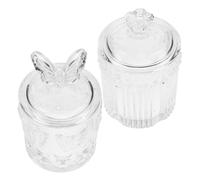 VILLCASE Bocal à Allumettes Gaufré Vintage avec Couvercle Décoratif | Rangement Sec Poussière, Ouverture Large, Relief Fin, Usage pour Allumettes et Bougies
