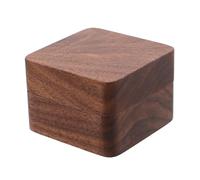 VILLCASE Boîte à Bijoux Portable en Bois Blanc Mini Organisateur de Bagues et Alliances pour Voyage Coffret Compact 2 Compartiments pour Boucles D’Oreilles et Pendentifs Écrin de