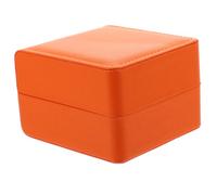 VILLCASE Boîte à Montre Individuelle en Cuir PU Orange Étui de Rangement Résistant aux Chocs et Étanche Coffret de Voyage pour Montre et Bijoux Organisateur Pratique pour Bureau et