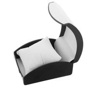 VILLCASE Boîte à Montres Compacte en Similicuir Blanc Fermeture Intégrale, Étui de Rangement Portable pour Montres Homme et Femme, pour Voyage et Usage Quotidien