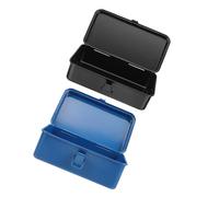 VILLCASE Boîte à Outils Portable en Métal 2pcs, Rangement Robuste en Fer pour Garage, Organisateur D'outils Multifonction pour Voiture et Atelier