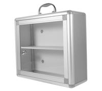 VILLCASE Boîte à Pharmacie Verrouillable en Alliage d'Aluminium Portable Petite Trousse de Murale Armoire à Pharmacie Familiale Multifonction pour Rangement Remède et Accessoires