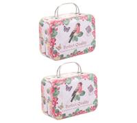 VILLCASE Boîte De 2 Pièces mini-conteneurs organisateur de faux cils mini conteneur de cils étui à boite rangement boite de rangement petite valise de voyage des Métal