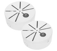 VILLCASE Boîte de Jonction Extérieure Étanche en Plastique 13,5 CM Diamètre 5 CM Épaisseur, Cache-Câbles Multi-Trous pour Caméra de Surveillance, Protège-Câble Extérieur, Lot de 2 Pièces