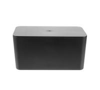 VILLCASE Boîte de Rangement en Plastique Noir Couvercle pour Multiprises Électriques Organise et Protège Câbles et Adaptateurs pour Bureau ou Télévision