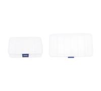 VILLCASE Boîte de Rangement Multi-compartiments en Pp 2pcs, Résistante à L'abrasion, pour Organiser Outils et Fournitures, Se Glisse Facilement Paquet ou Cartable