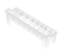 VILLCASE Boîte de Rangement Transparente Blanche pour Peignes de Tondeuse Électrique 8 Positions Étui Compact et Léger pour Organisation de Sabots de Coupe Accessoire Pratique pour