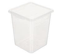 VILLCASE Boîte Élevage Reptile Transparent pour Gecko et Petits Insectes Bac Alimentaire Pratique et Sécurisé pour Tortue et Animaux Exotiques