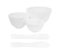VILLCASE Bol de Mélange en Silicone Blanc Kit Simple et Polyvalent pour Masque Facial avec Spatule et Applicateur pour Soins du Visage à Domicile et DIY Huile Capillaire