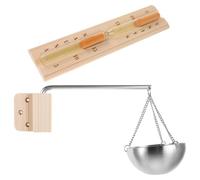 VILLCASE Bol Diffuseur Sauna en Acier Inoxydable Sablier, Bois | Opération Silencieuse, sans Électricité, Conduction Homogène, pour Spa à Domicile et Salle D’étude, Style Nordique