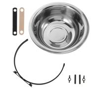 VILLCASE Bol pour Chien en INOX Suspendu Anti-Renversement pour Eau et Nourriture résistant à la Rouille Facile à Installer et Nettoyer adapté aux Cages et niches 21 cm capacité 1200 ML