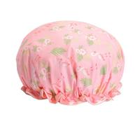 VILLCASE Bonnet de Imperméable à Double Couche Résistant à L'Huile Motif Flamant Rose Taille Unique Léger et Pliable Cuisine Spa