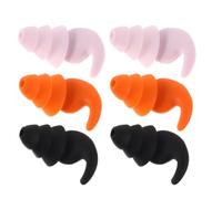 VILLCASE Bouchons D'oreille en Silicone Réutilisables Étanches pour Natation et Sommeil Barrière à 3 Couches et Boîte de Rangement, Lot de 3 Paires Confortables