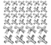 VILLCASE Boucle Croisée en Acier Inoxydable pour Système Antivol pour Filet de Sécurité Invisible Clips de Grille pour Câble Métallique 100 Pièces Connexion Sécurisée