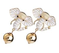 VILLCASE Boucles D’oreilles Éléphant Vintage, Puces D’oreilles en Alliage Blanc, pour Femmes, Bijoux Légers pour Fête et Quotidien, Design Unique et Délicat