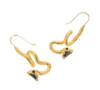 VILLCASE Boucles D’Oreilles Serpent Asymétriques Dorées Pendantes 1 Paire Style Punk Rétro Gothique Légères et Confortables Festival Halloween et Look Mystique Femme