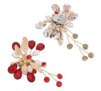 VILLCASE Boucles de Chaussures de Mariée Étincelantes Amovibles 1 Paire de Clips à Fleurs Décoratifs pour Talons Hauts Accessoires Bijoux Faits Main pour Mariage et Occasions Spéciales