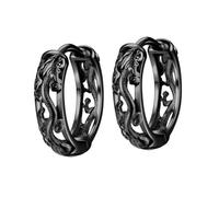 VILLCASE Boucles d'Oreilles Dragon Homme Style Ethnique Rétro Boucles d'Oreilles Pendantes Rondes en Métal Noir 1 Paire Bijoux pour Usage Quotidien et Occasions Spéciales