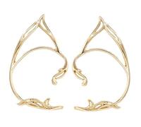 VILLCASE Boucles d'Oreilles Manchettes Géométriques Dorées pour Femmes Boucles d'Oreilles sans Perçage Légères et Enveloppantes Manchette d'Oreille Féerique pour Adolescentes et Usage