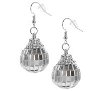 VILLCASE Boucles D'oreilles Pendantes Accessoires Stylés et Charmants Boule Disco Argenté en Plastique et Fer pour Fêtes et Soirées Entre Femmes