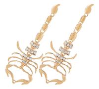 VILLCASE Boucles D'oreilles Pendantes Scorpion en Alliage et Cristaux Or, Design Gothique Élégant, Confortables pour Femmes, pour Occasions Formelles ou Décontractées