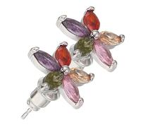 VILLCASE Boucles Oreilles à Tige Éclatantes Puce Oreille pour Femmes Bijoux Zircon Légers et Élégants