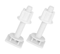 VILLCASE Boulons Universels en Plastique ABS 2 Pièces pour Fixation D’Abattant Wc, Kit de Vis et Écrous Accessoires Carrées 2,7 X 2,7, Fixation Fiable pour Abattants Standard en Salle de