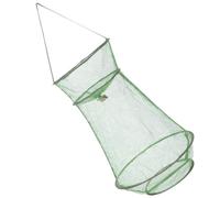 VILLCASE Bourriche de Pêche en Nylon Vert Résistante à l'usure Séchage Rapide pour Crabes et Calmars, Panier de Pêche à Filet de Localisation Portable