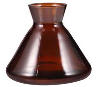 VILLCASE Bouteille Diffuseur en Verre Marron 220ml Large Ouverture pour Diffusion Uniforme des Arômes, Flacon Élégant de Trompette pour Décoration Intérieure
