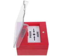 VILLCASE Bouton d'Alarme Incendie Manuel, Double Alerte Sonore et Lumineuse, Plastique Renforcé, Réarmement Manuel, Compatible Système d'Alarme d'urgence Domestique et Professionnel