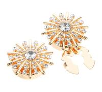 VILLCASE Boutons Décoratifs Élégants en Alliage et Cristaux pour Chemises Femmes, Couvre-boutons Faciles à Installer, Usage Polyvalent pour Occasions Formelles et Dîners, 1 Paire