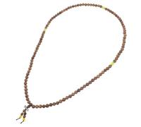 VILLCASE Bracelet en Perles de Bois Naturel 108 Perles Unisexe Bijou Artisanal Résistant à L'Usure Bracelet de Poignet Décoratif pour Homme et Femme Accessoire Quotidien Ethnique