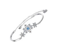 VILLCASE Bracelet Flocon de Neige en Alliage Résistant, Bijou pour Femme, Style Minimaliste, Décor Cristaux, Présent Saint-valentin, Accessoire Poignet Élève, Taille Unique, Finition