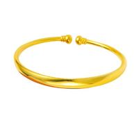 VILLCASE Bracelet Jonc pour Femme en Laiton Doré Effet Pluie d'Étoiles Filantes Bracelet Épais à Ouverture Bijou Simple et Chic pour Mode Personnelle et Occasions Festives