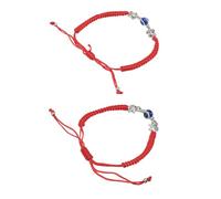 VILLCASE Bracelets Chanceux Mains Mixte Rouge Queue De Rat Tressé Gros Grain Chaîne Œil Bleu Éléphant Tortue Ajustable Présent Couple Anniversaire Saint-valentin