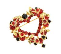 VILLCASE Broche Cœur Aimantée en Alliage avec Pierres Brillantes Broche Décorative Amusante pour Vêtements Paquet et Écharpes Accessoire Bijou Femmes Protection Antiglisse Design