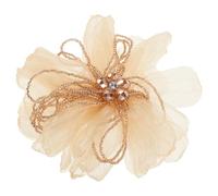 VILLCASE Broche Fleur en Tissu avec Épingle Dorée Broche Fleur du Soir pour Femmes Accessoire Floral Élégant pour Vêtements Couleur Or Nuancée Bijou Léger et Solide pour Occasions